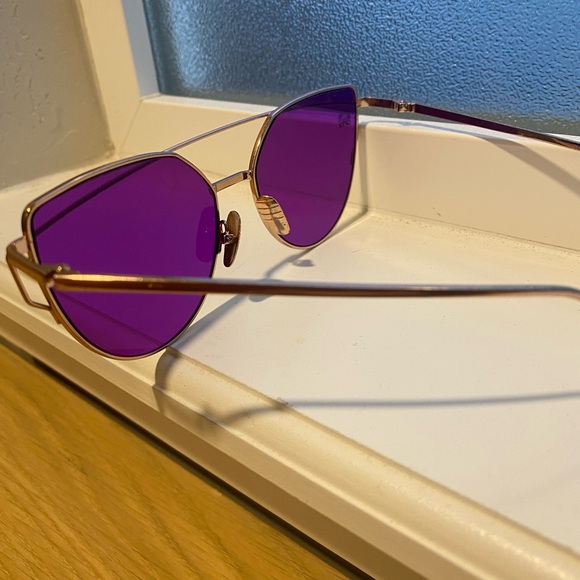 Purple Lens Chic Gold Frame Aviators - Picture 4 of 4